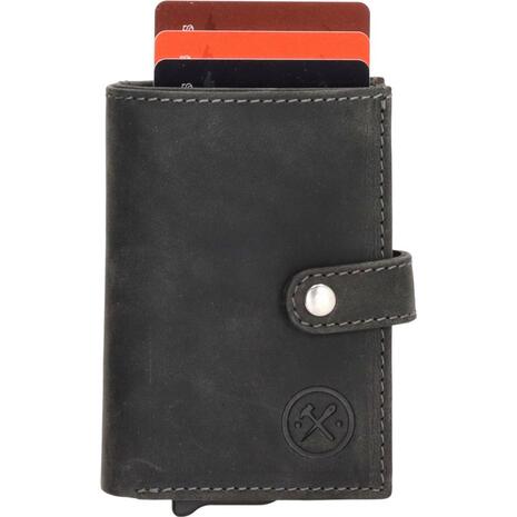 Πορτοφόλι Safety wallet hide & stitches Black (20208-001)